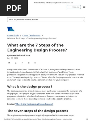 Lecture -Engineering Design Process
