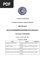 Faculty of Engineering Universiti Pertahanan Nasional Malaysia Mini Project