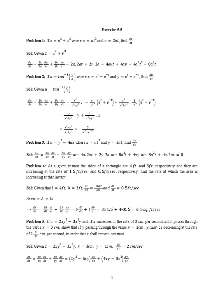 Calculus Problems on Derivatives | PDF | Mathematical Objects ...