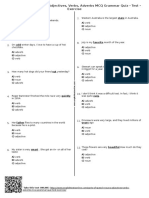 750 Parts of Speech Nouns Adjectives Verbs Adverbs MCQ Grammar Quiz Test Exercise