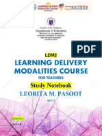 Learning Delivery Modalities Course: Leorita M. Pasoot