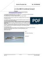 Changing The Rocker in The CMD V4 Combined Transport: Service Provider Info No.: BCA04032E