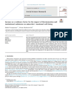 Income As A Resilience Factor For The Impact of Discrimination and Institutional Unfairness On Minorities' Emotional Well-Being