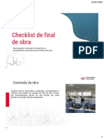 Checklist de conclusao de obra