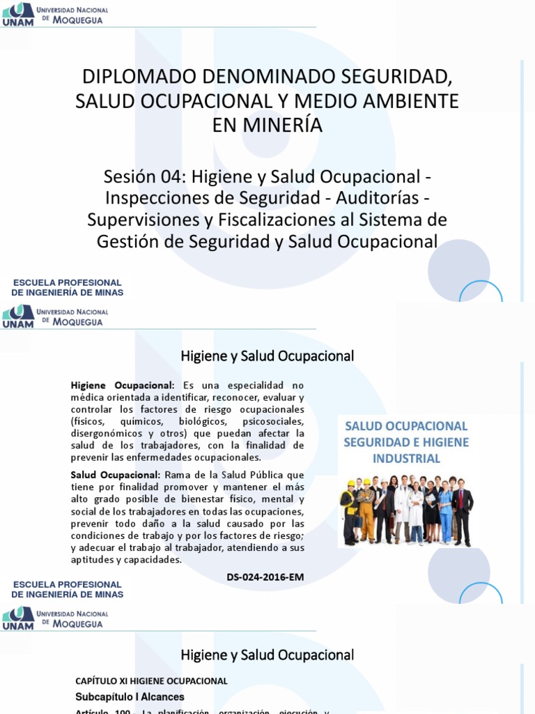 Seguridad y Salud en Minería: Higiene Ocupacional | PDF | Seguridad y ...