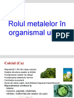 Rolul Metalelor in Organism