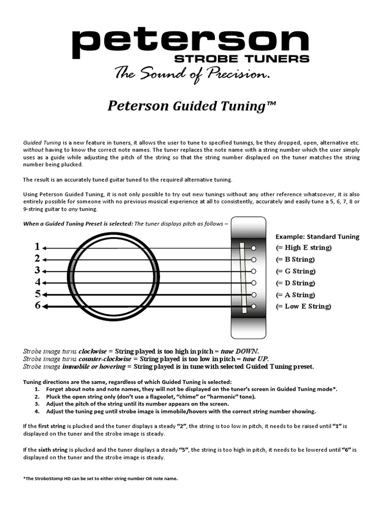 Guided Tuning Manual | PDF | Components | String Instruments