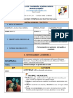 Agenda de La Semana 1 - Proyecto 1