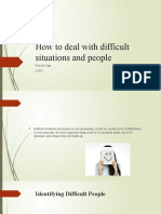 How To Deal With Difficult Situations and People