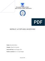 Referat Acceptarea Moștenirii - DR Civil - STD Reuț Andrei