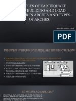 Principles of Earthquake Proof Building and Load Transfer in Arches and Types of Arches