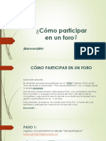 Cómo Participar en Un Foro