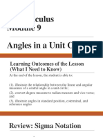 Pre Calculus Module 9 Angles in A Unit Circle
