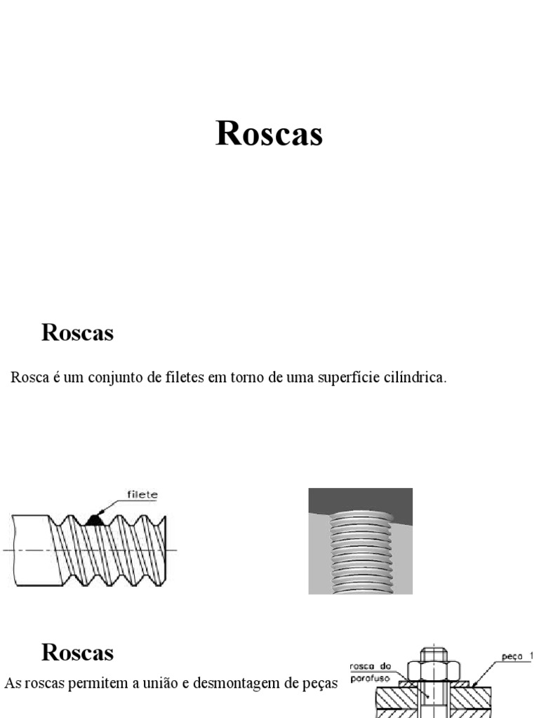 Roscas | PDF | Física Aplicada e Interdisciplinar | Engenharia Mecânica