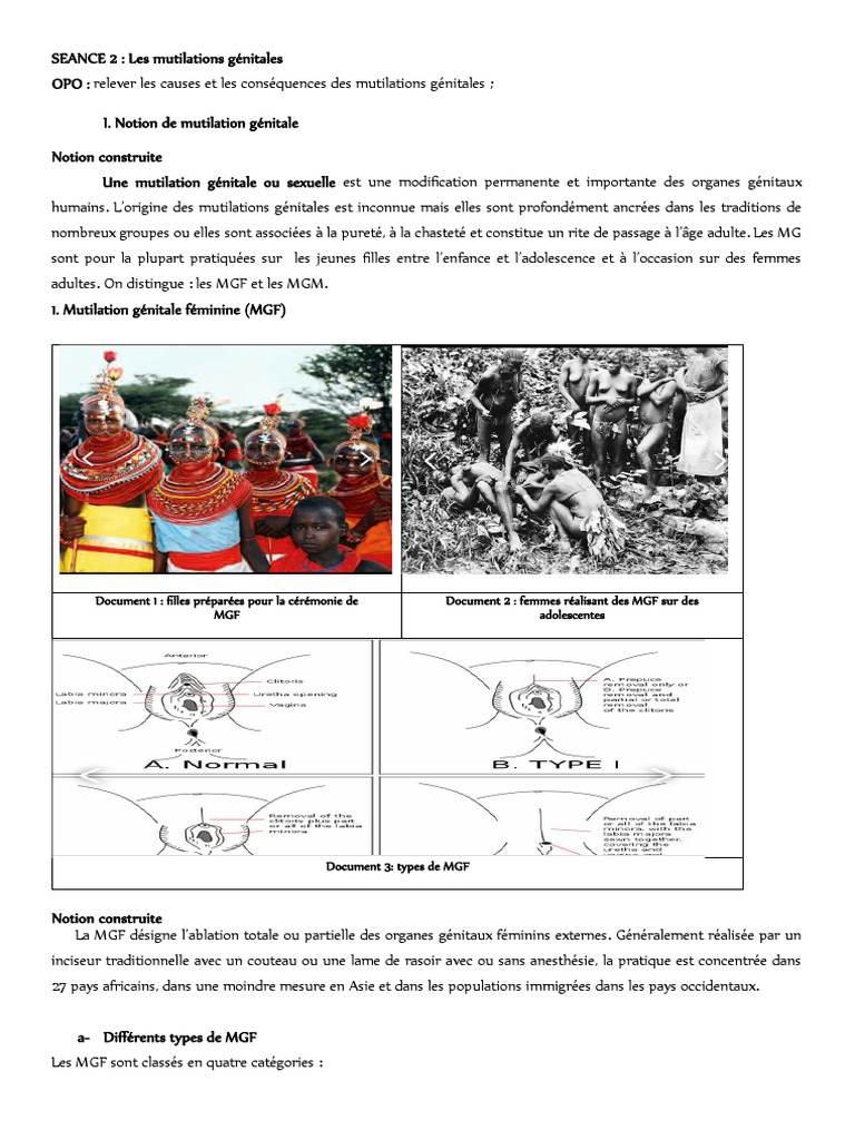Mutilations Génitales | PDF | Mutilations génitales féminines ...