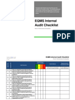 EQMS Integrated Internal Audit Checklist Sample