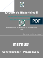 Estudio de Materiales II: Propiedades de los Metales