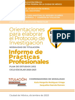 Criterios para la presentación del informe de prácticas profesionales (IPP