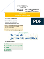 GUIA DE APRENDIZAJE No. 1 GEOMETRIA ANALITICA