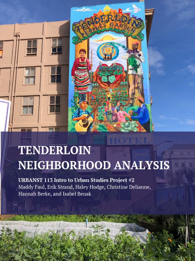 Report Tenderloin Neighborhood Analysis PDF San Francisco Urban