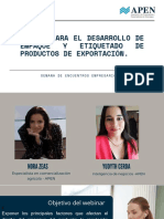 Pautas para El Desarrollo de Empaque y Etiquetado de Productos de Exportación. 1