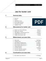 Technical Data For Boiler Unit