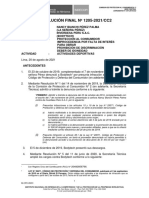 RESOLUCIÓN FINAL #1205-2021/CC2: Con Registro Único Del Contribuyente (RUC) N°
