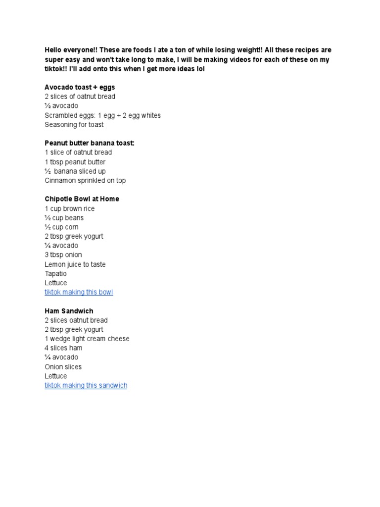 Easy Things To Make When Youre Hungry | PDF