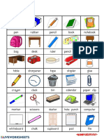 Vocabulary Classroom Objects Sexto