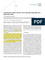 Modeling Bulk Density and Snow Water Equivalent Using Daily Snow Depth Observations