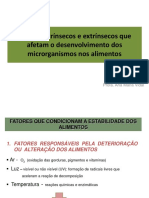 Fatores que afetam microrganismos em alimentos