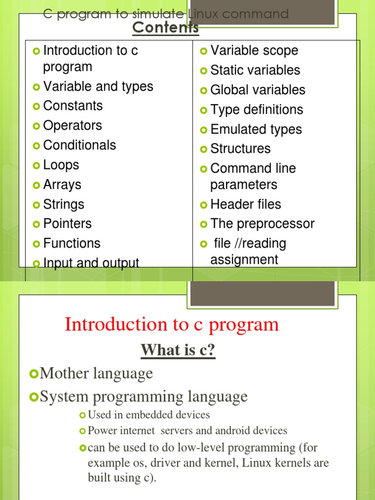 C Program Simulation of Linux Commands | PDF | C (Programming Language ...
