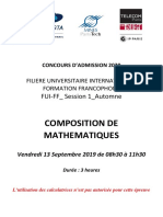 2020 FUI-FF SUJET DE MATHEMATIQUES Session 1