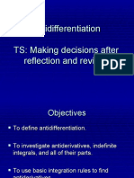 Antidifferentiation TS: Making Decisions After Reflection and Review