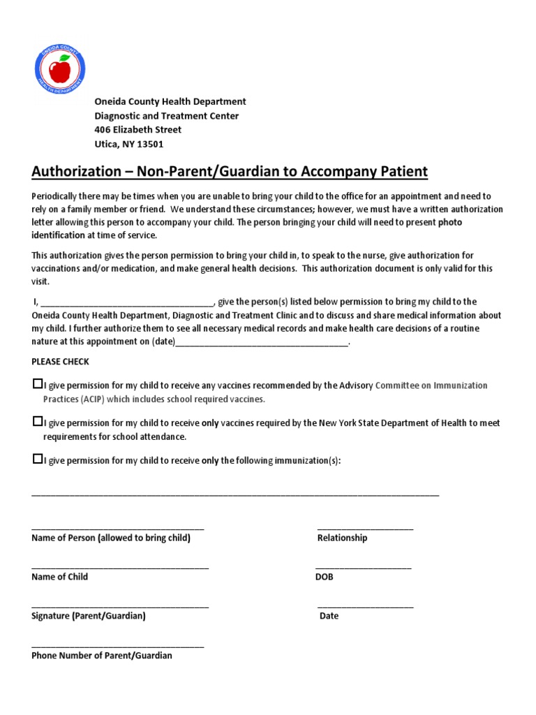 Authorization Letter With No Parent But Need Signature | PDF