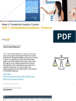 Unit 1: Embedded Analytics: Finance: Week 3: Predefined Analytics Content