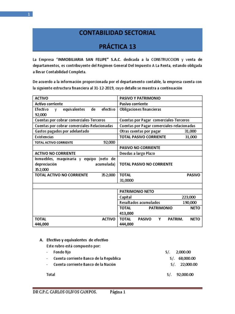 Practica 13 | PDF | Contabilidad | Activo fijo