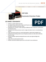 ADF-60A Automatic Direction Finder: Key Owner / User Benefits