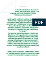 Katara Nuihinii English Text About Languages in New Zealand