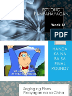 Estilong Pampahayagan Week 13