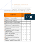 The Training Effectiveness Questionnaire: (Developed by T V Rao)