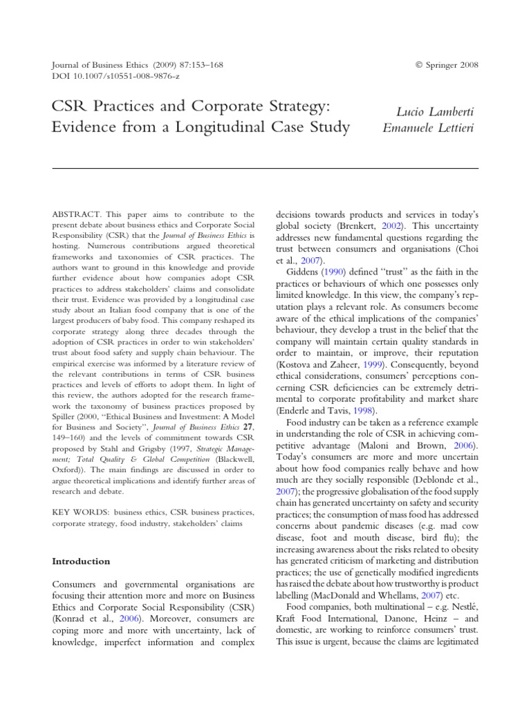 csr case study examples