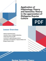 Application of Filipinology Theory and Semiotics Theory in