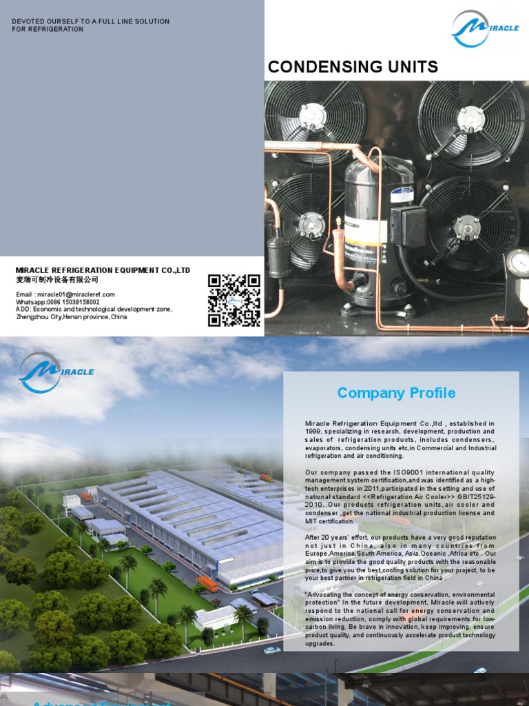 Miracle Condensing Units | PDF | Length | Refrigeration