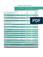 Plantilla Excel Presupuesto Reforma Baño