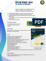 Lista de Útiles 3ro Primaria - 2022