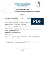 CONSTANCIA DE BAUTISMO... El Pino - para Combinar