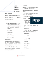 100 Soal Telaah Matematika Materi Persamaan Kuadrat