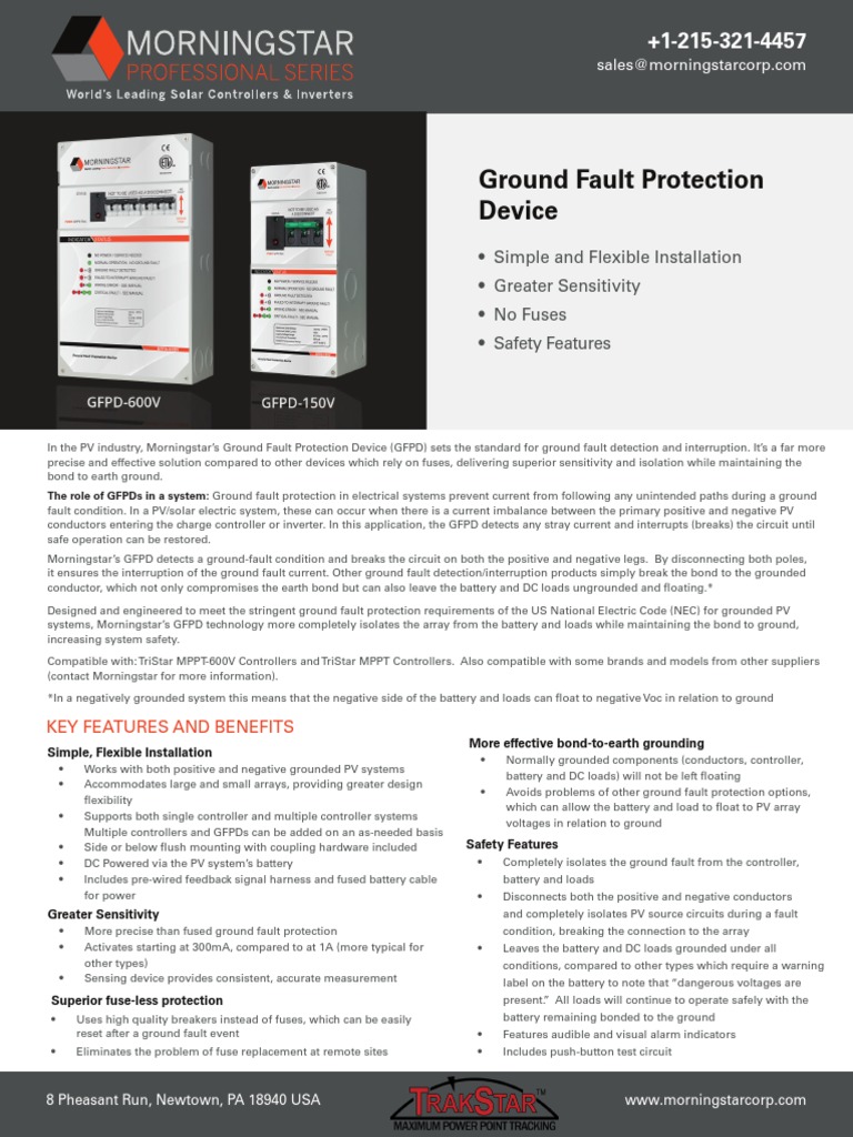 Ground Fault Protection Device Simple and Flexible Installation