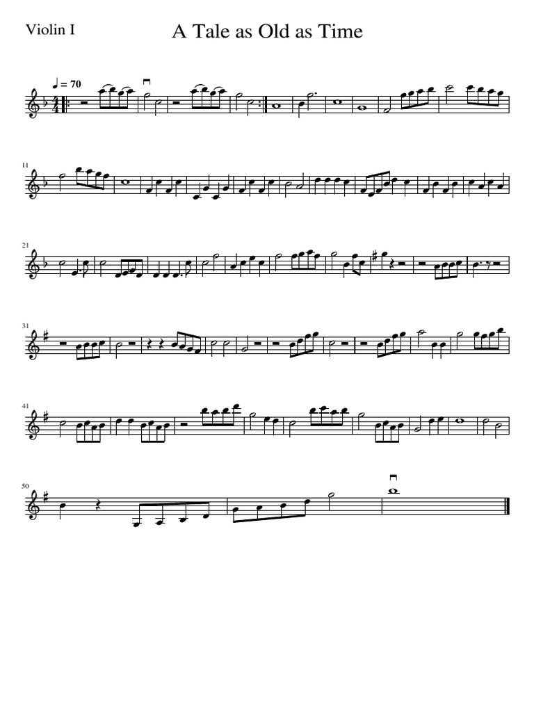 a-tale-as-old-as-time-violin-i-pdf-classical-music-string-instruments